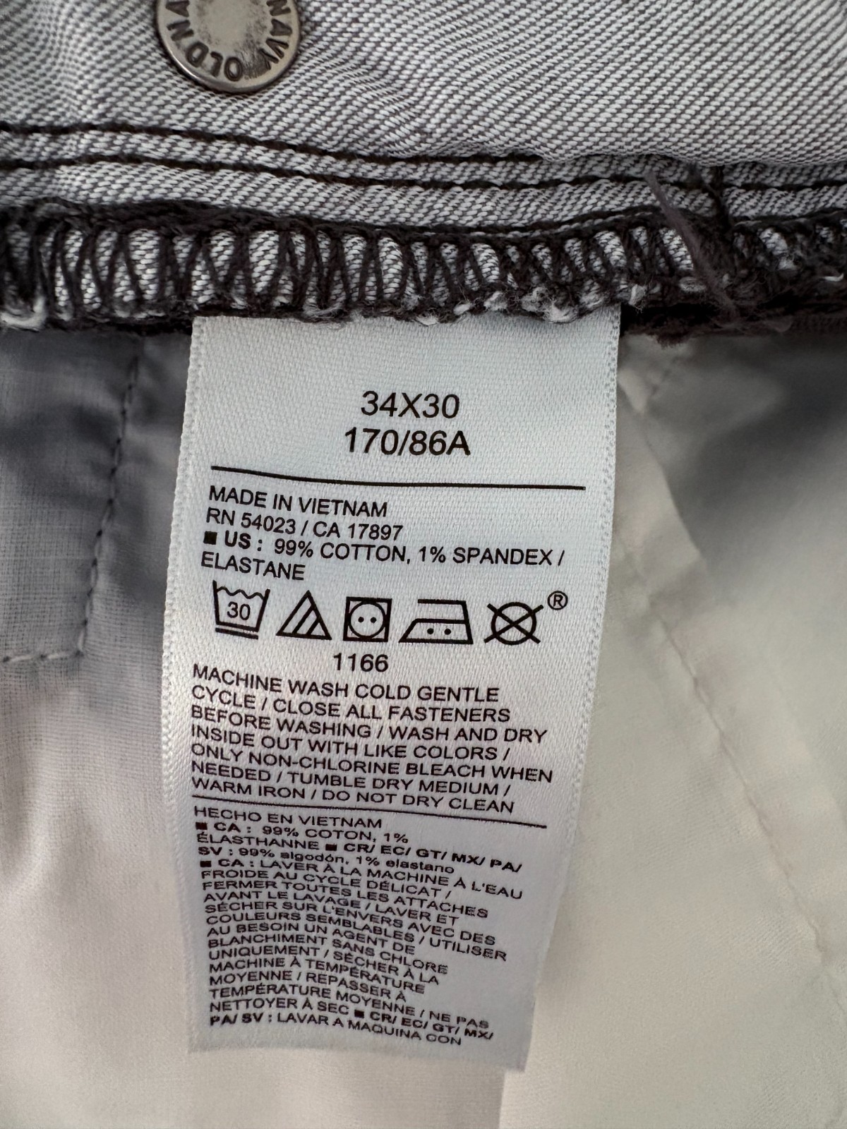 Old Navy Slim Built-In Flex Five-Pocket Men’s Pants Size 34 x 30 New NWT