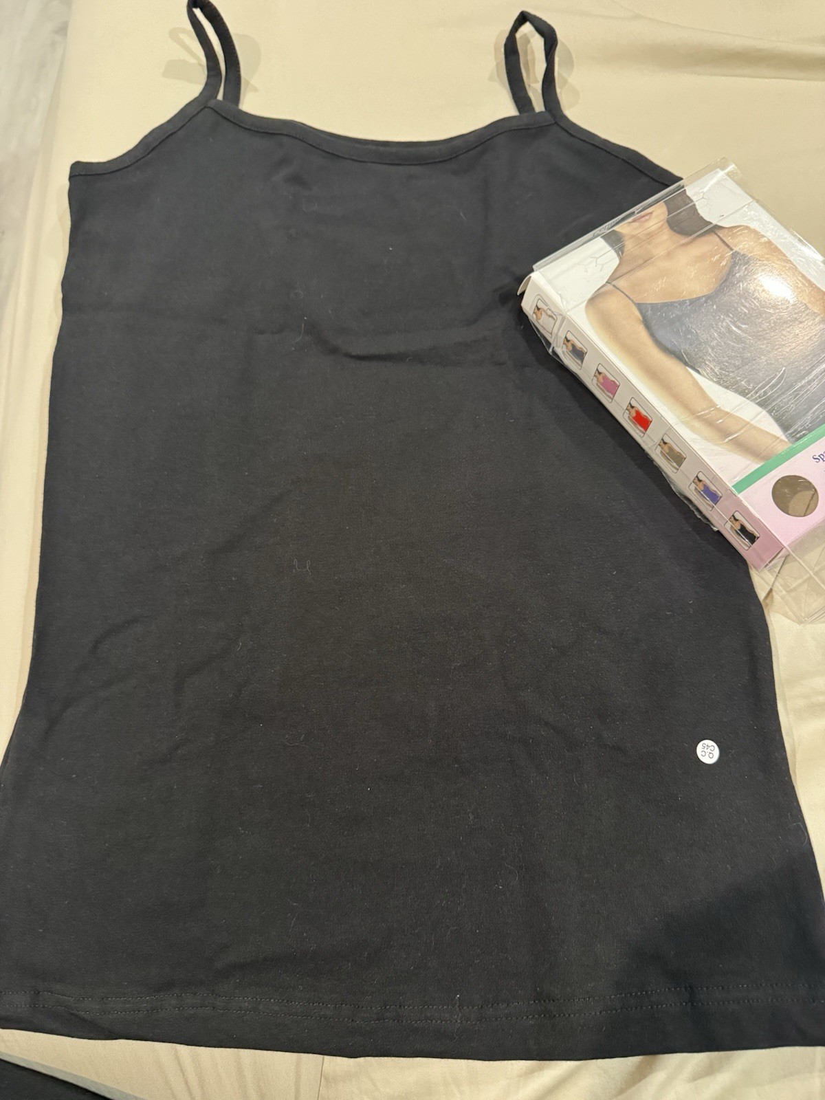 Cotton Black Undershirt For Women Size Medium/ Egyptian Cotton