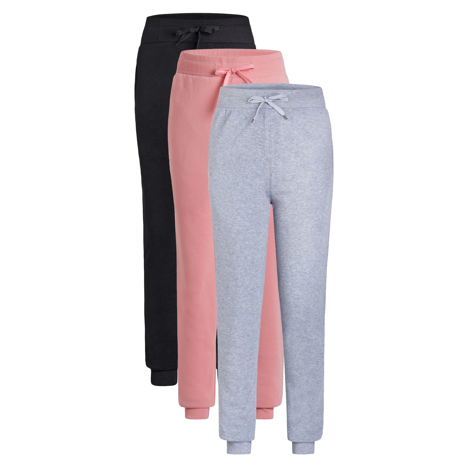 Victory League Girls Sweatpants, 3 Pack Joggers, Sweat Pants 7-16 10-12 Years