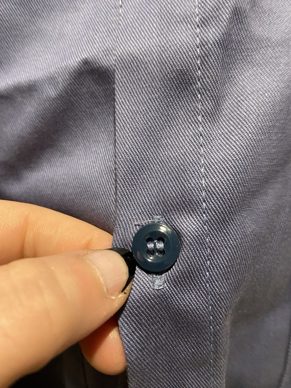 Red Kap Mens XL Short Sleeve Button Down Work Shirt Light Blue