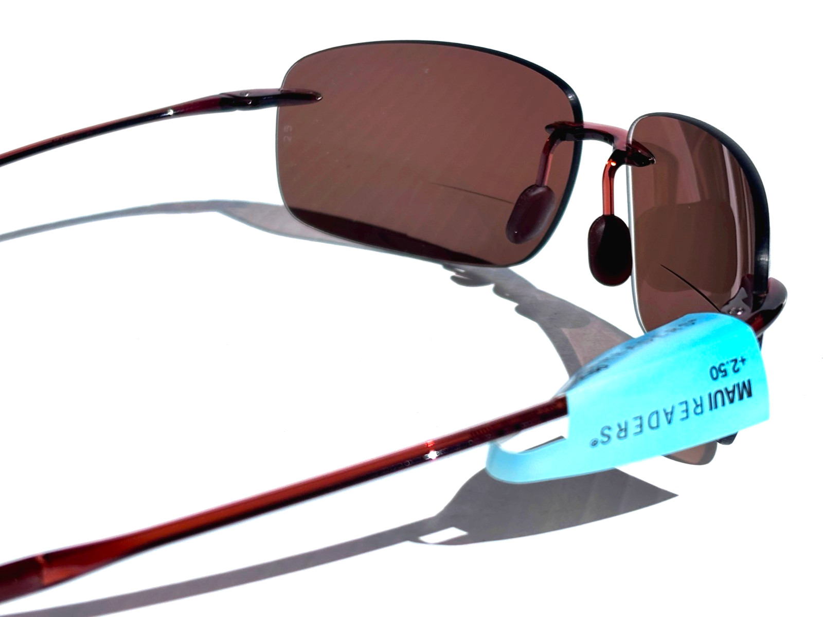 Maui Jim BREAKWALL Rootbeer POLARIZED HCL Bronze 2.5 READER Sunglass H422-2625