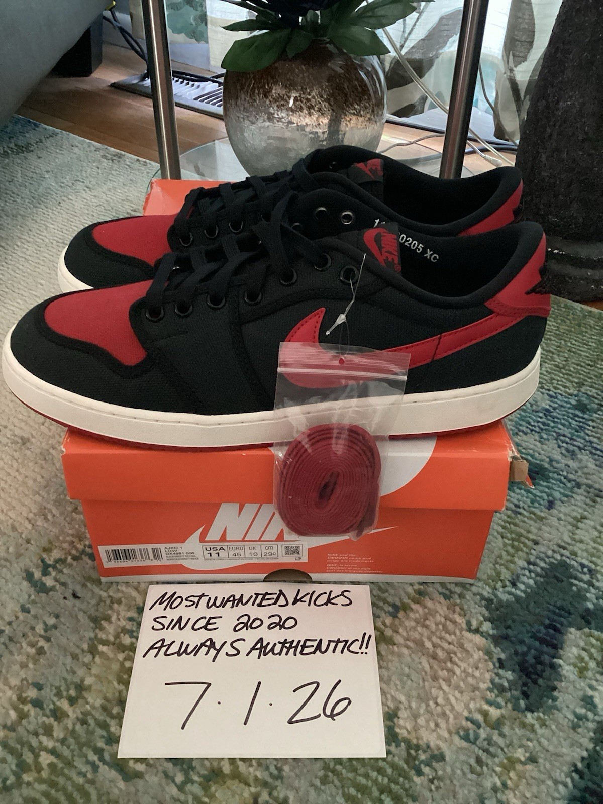 DS 2023 Nike Air Jordan Retro 1 Low AJKO Bred Men’s Sz 11