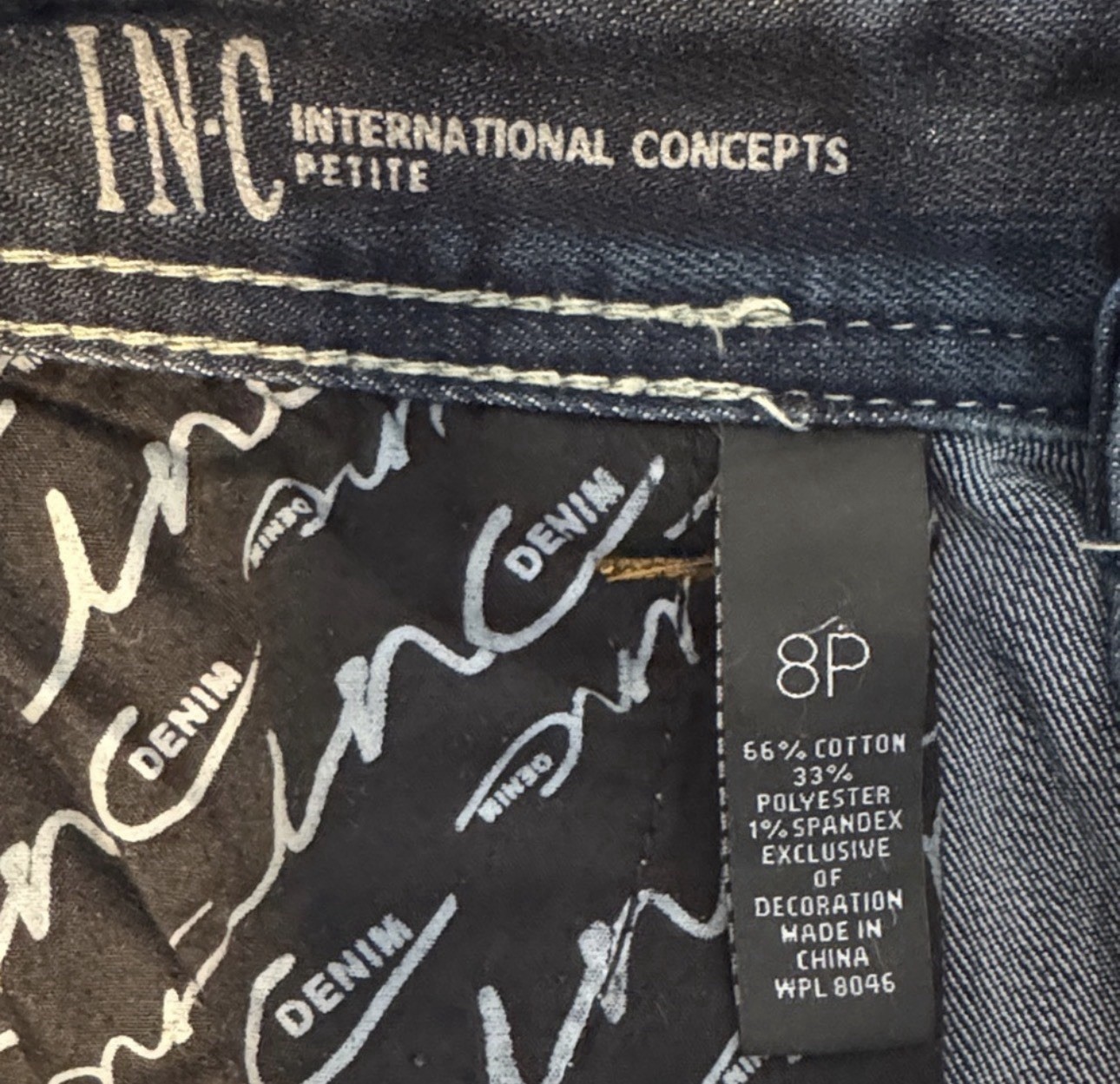 INC Denim 8P Dark Wash Bootcut Jeans