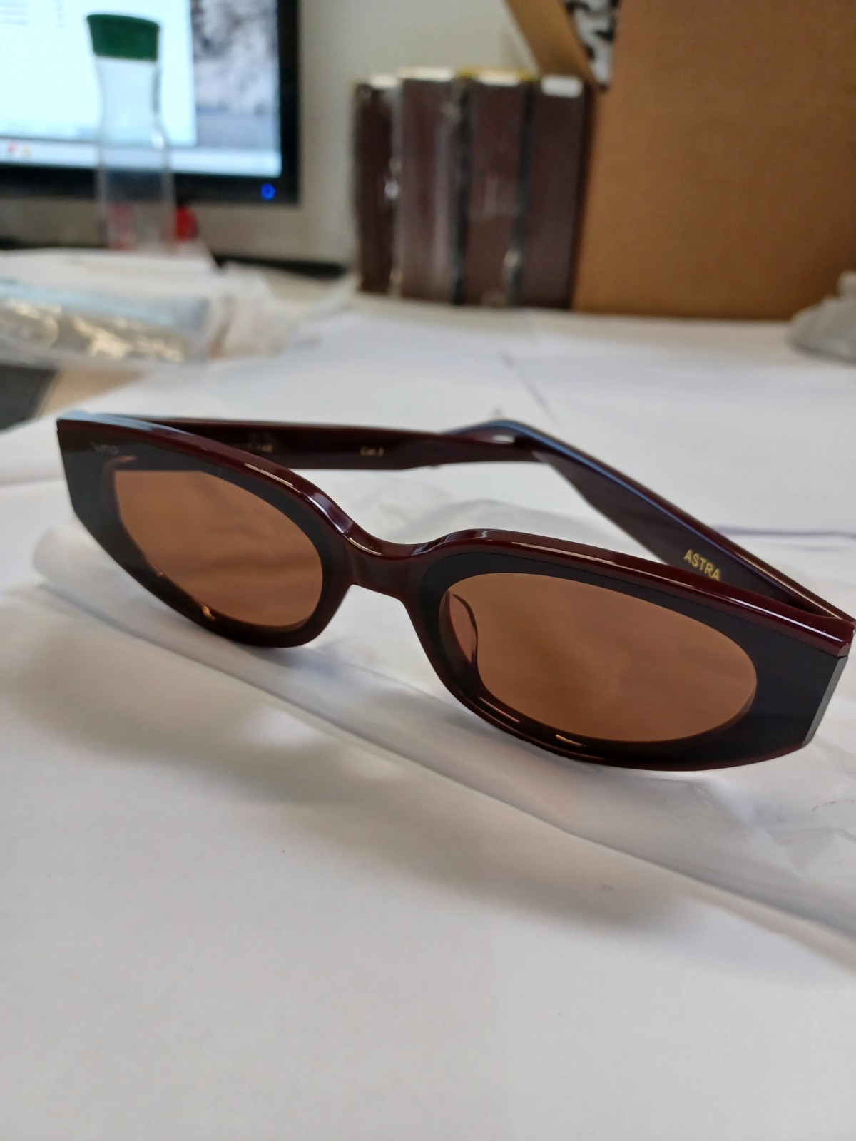 WMP Astra Black Cherry Red / Dark Brown Lens