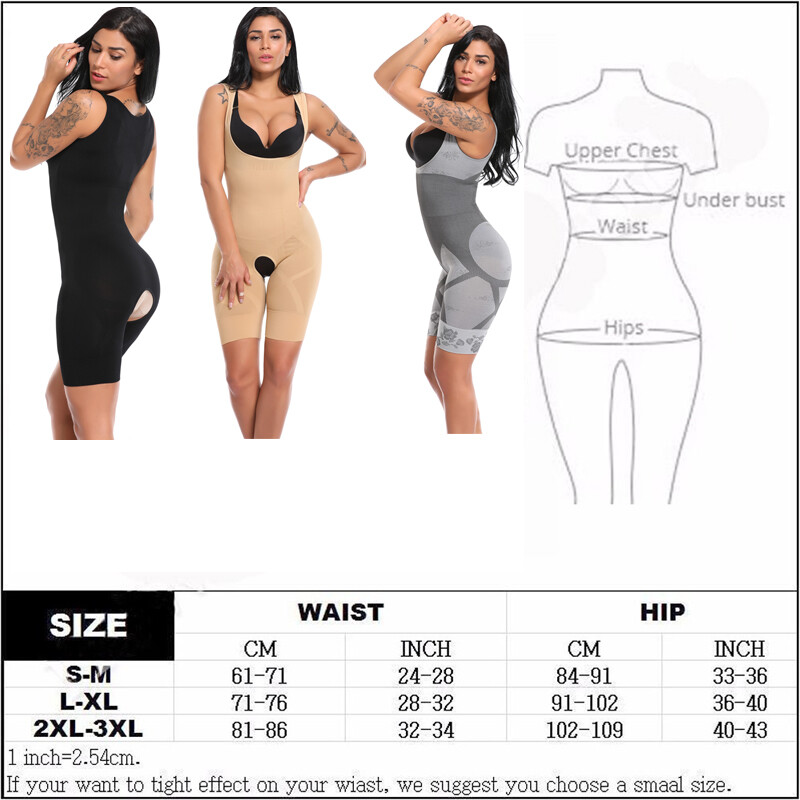 Women Seamless Compression Shapewear Mid Thigh Slimmer Crotchless Bodysuits US