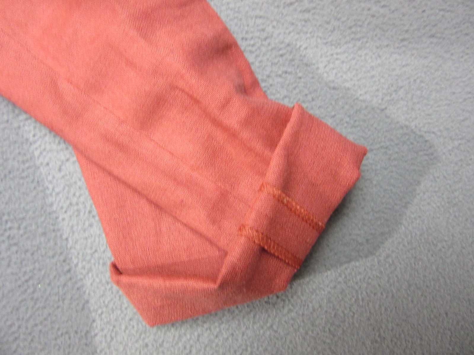 Theory Blouse Womens Medium Pink Coral Stretch Linen Blend 3/4 Sleeve Boat Neck