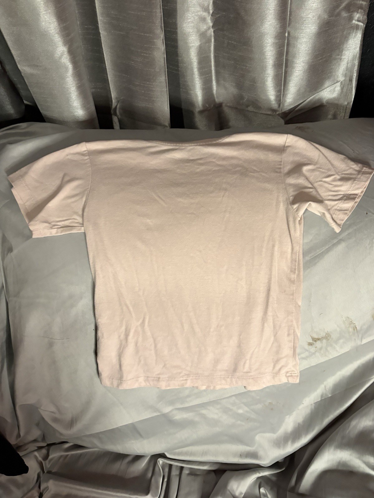 AC/DC Let There Be Rock World Tour 1977 Graphic Tee Pink Crew Neck Men XS