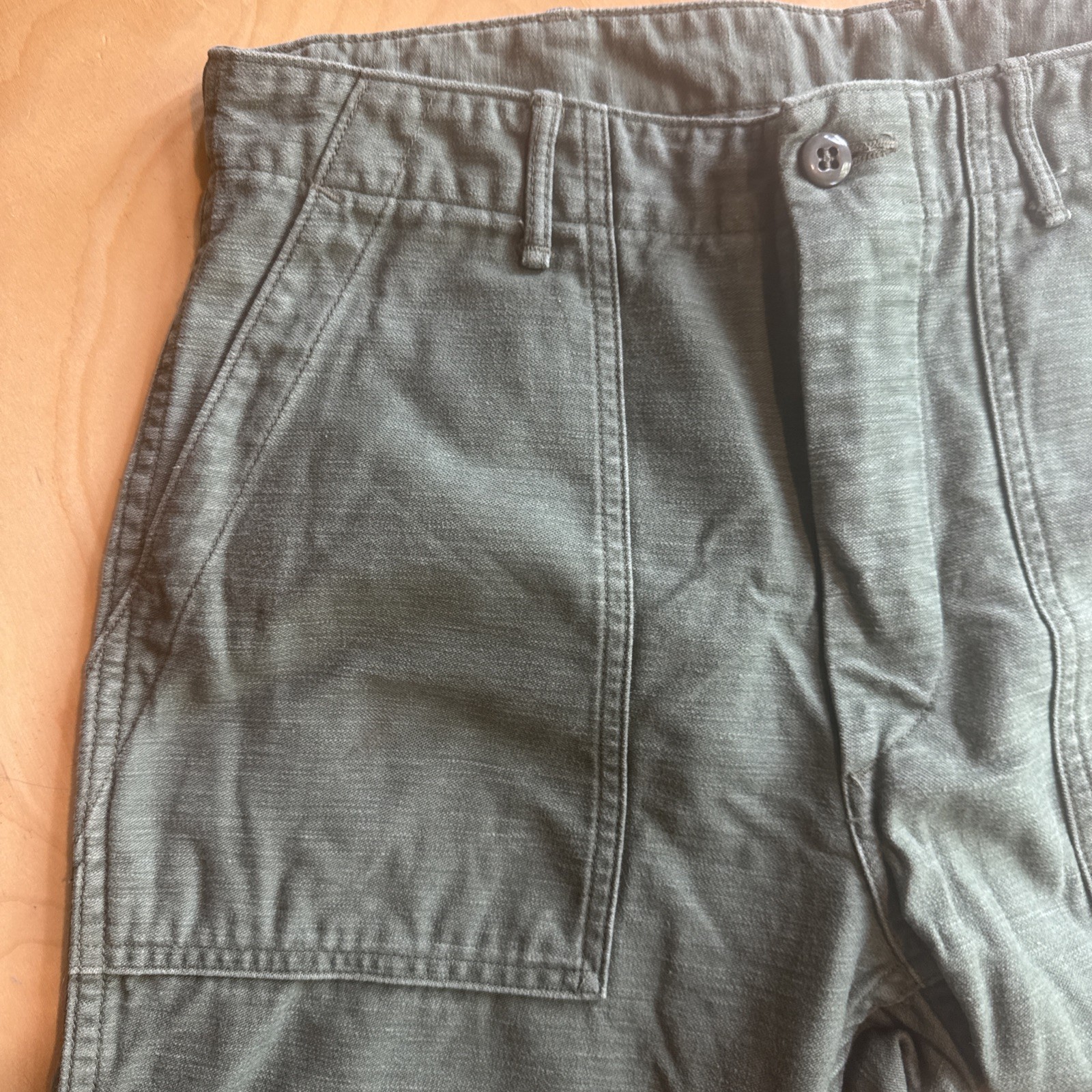 Orslow Men’s Reverse Sateen Fatigue Pants Regular Fit Size M Japan L(3)
