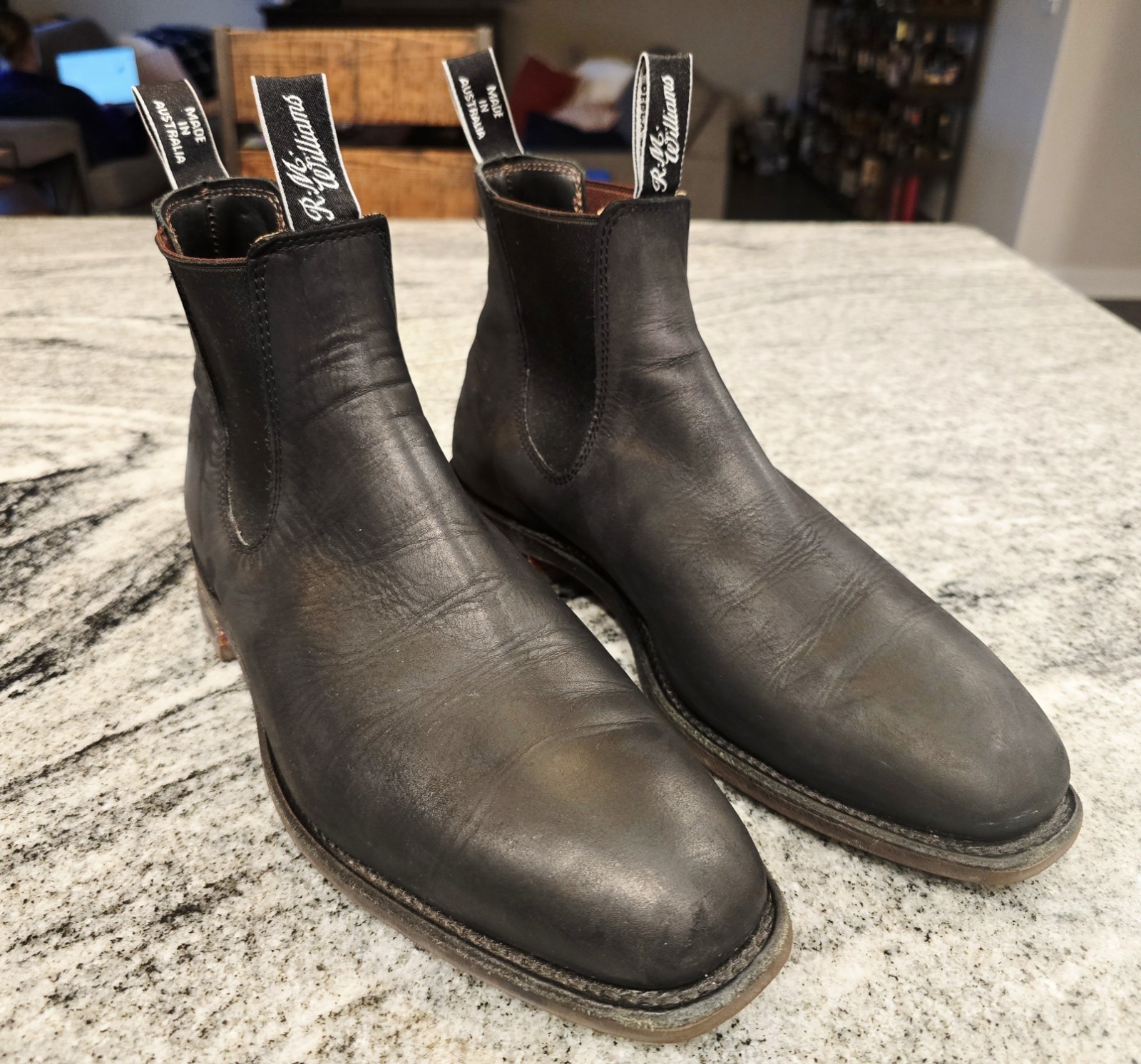 RM Williams Australia Chelsea Black Leather Boots – 10G US11 – Comfort Craftsman