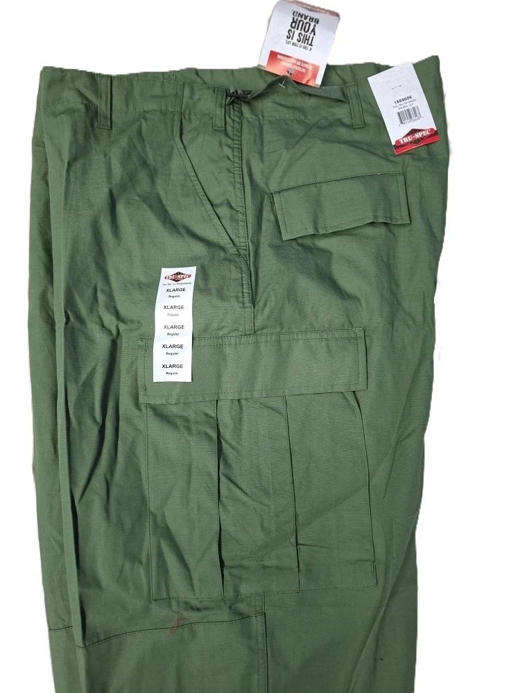 OD Green BDU Cargo Pants Military Tactical Trousers 100% Cotton RS ,Button Fly,