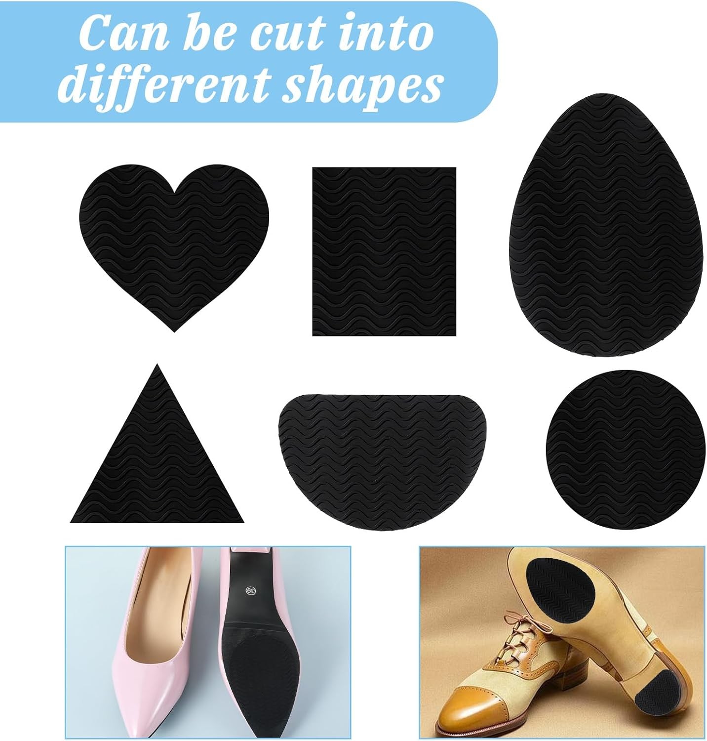 8Pcs Non Slip Shoes Pads, Self-Adhesive Sole Protectors, Anti-Skid Shoe Grips