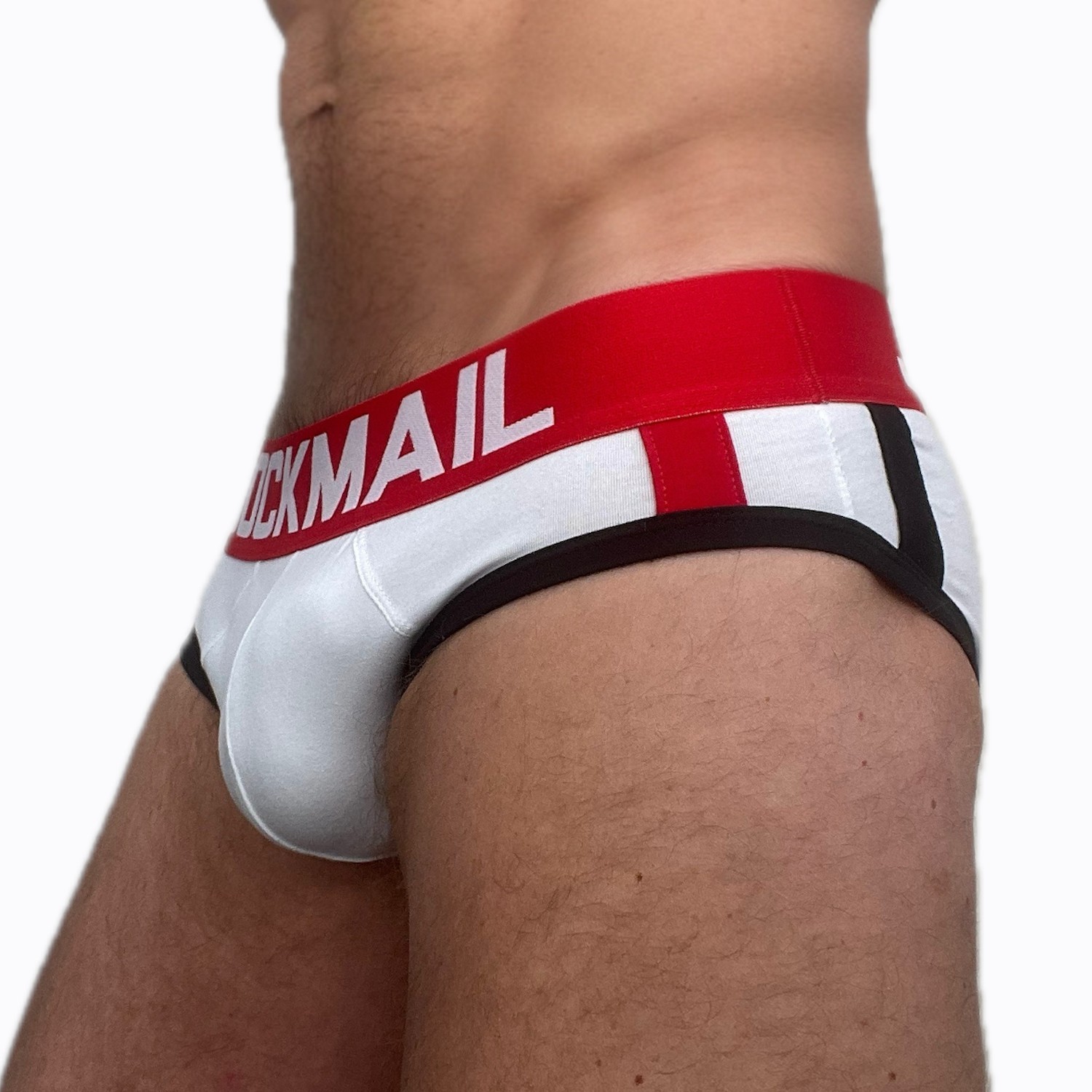 Jockmail Mens Sexy Low Waist Underwear Hipster Briefs in Cotton Stretch Jersey