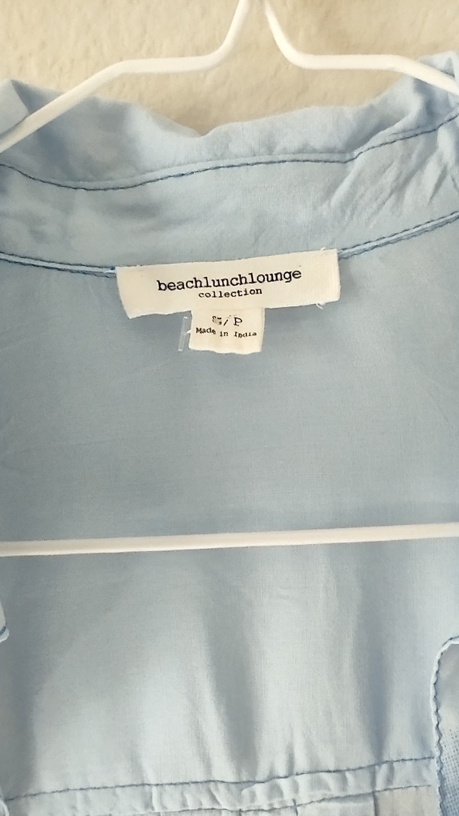 beachlunchlounge Blue Purple Gradient Viscose Collared Button-Up Shirt S/P