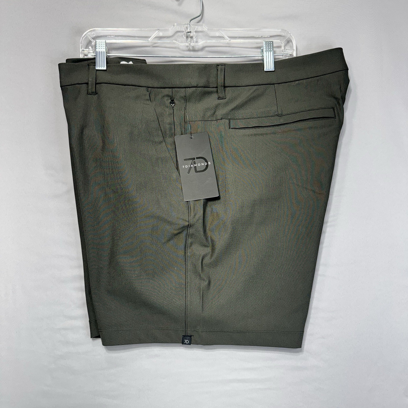 $89 NEW 7 Diamonds Men’s Infinity Shorts 42 Asphalt Grey 7″ Stretch 7D 7Diamonds
