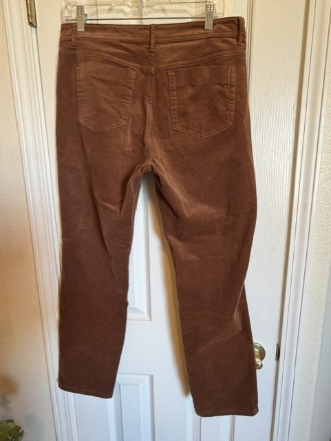 J.Jill Corduroy Pants Nutmeg Brown Sz 10 Classic Casual Relaxed Laid-Back