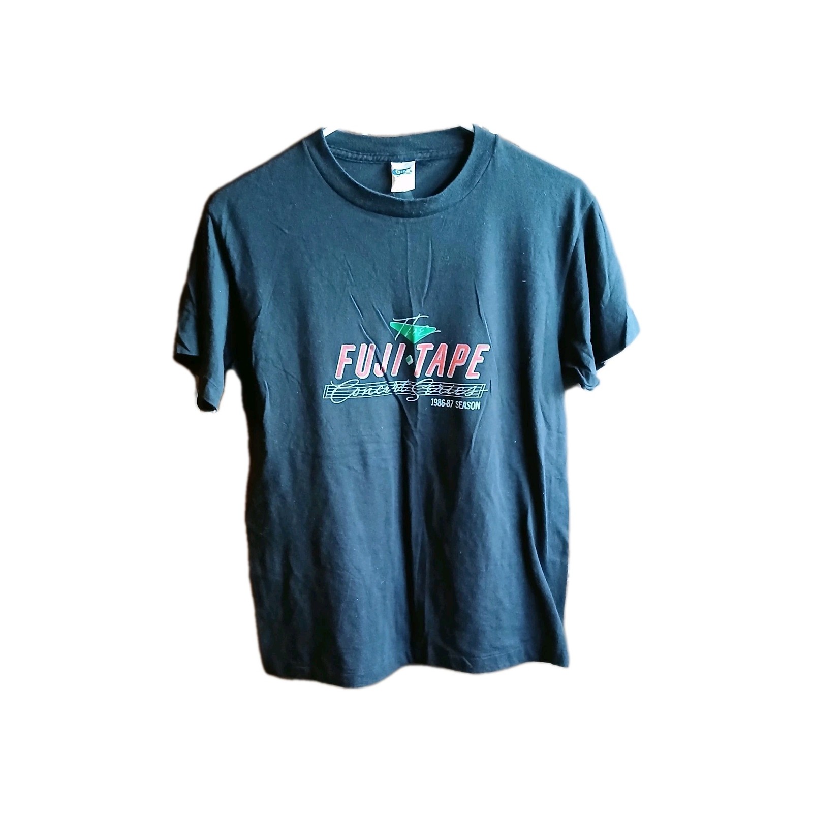 CHED by Anvil Fuji Tape Concert 1986-87 Radio City Black T-Shirt L Vintage