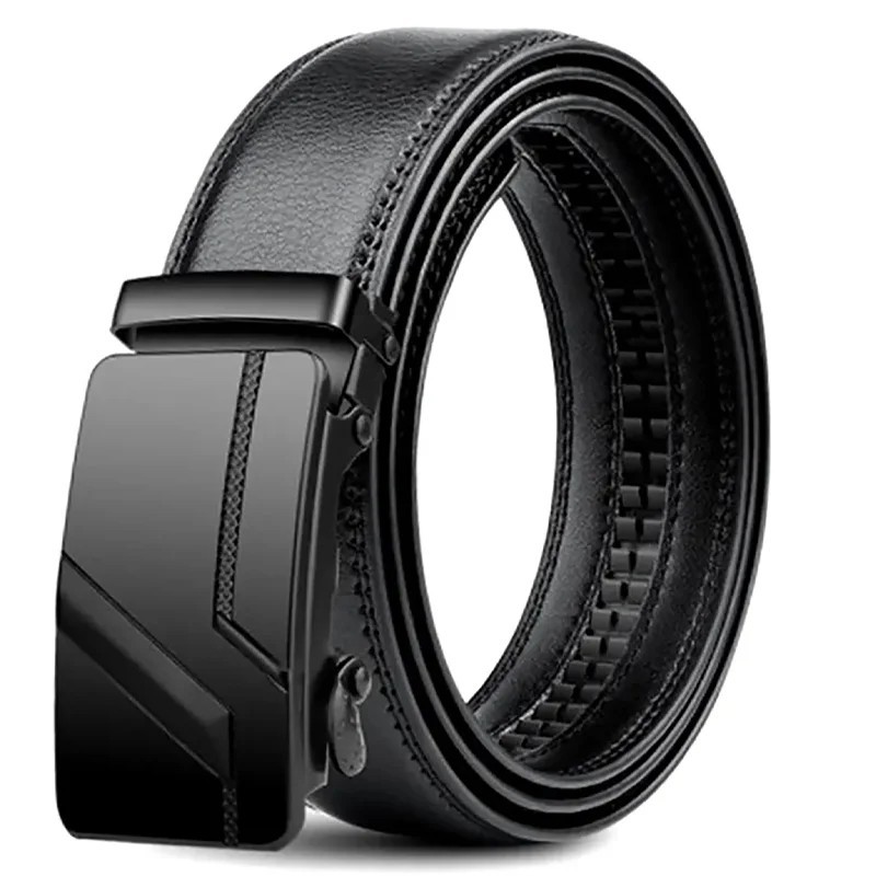 Microfiber Leather Mens Ratchet Belt Belts For Men Adjustable Automatic Buckle