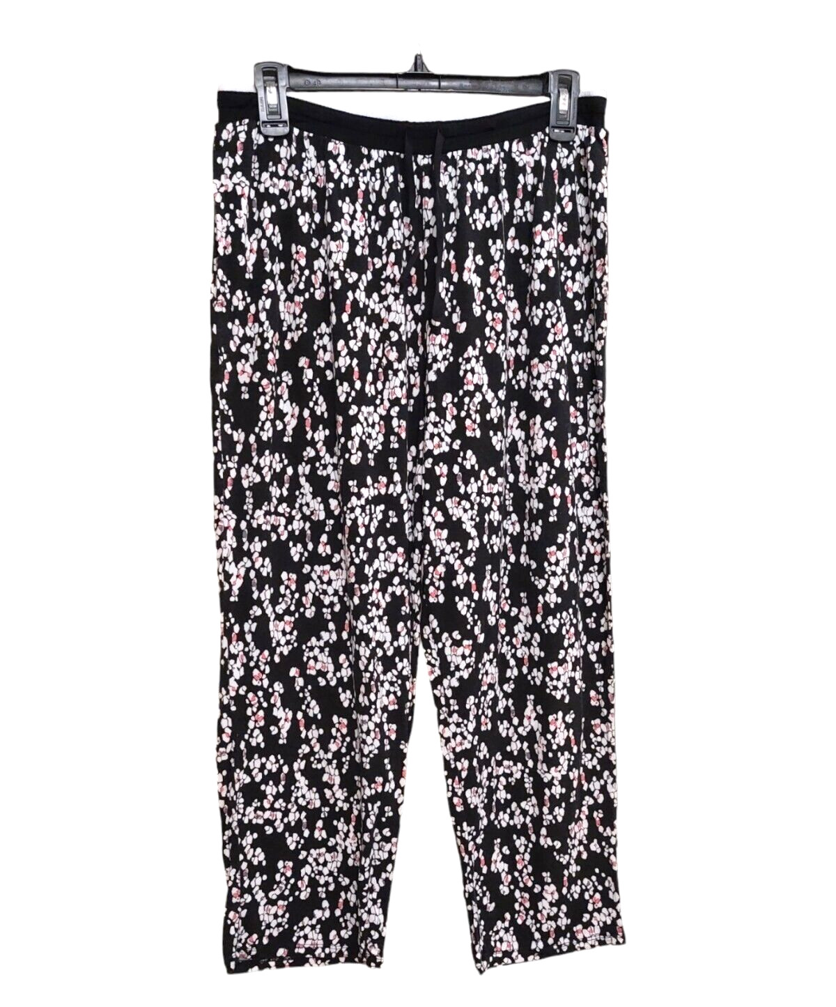 Donna Karan Women’s Lounge Sleep Pants Geometric Cropped Sleepwear Size L