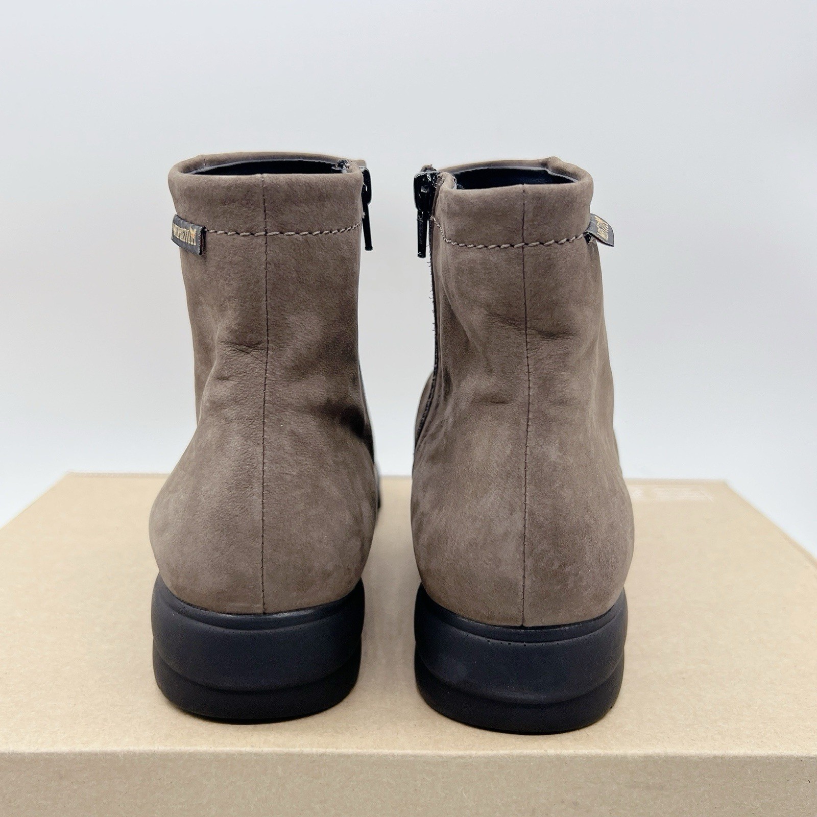 Mephisto Rezia Walnut Nubuck Ankle Boots Wedge Womens US 6 EU 37 1/3