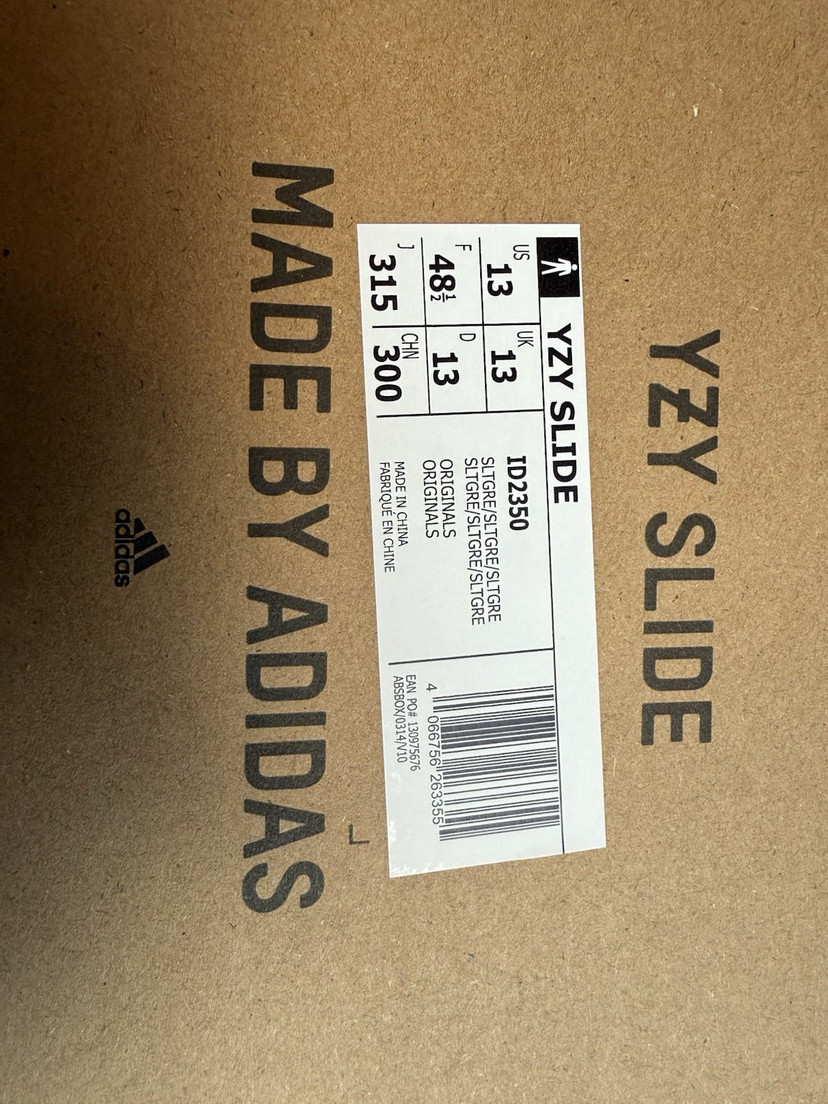 Adidas Yeezy Slide Slate Grey ID2350 EU 48.5 | US 13
