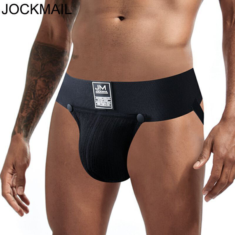 Mens Sexy Underwear Jockstrap Cotton Pouch Enhancing Low Waist Thong Underpants~