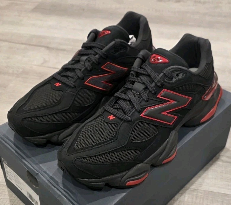 New Balance Men’s 9060 Black/Red’ | Sizes 11US | U9060JR