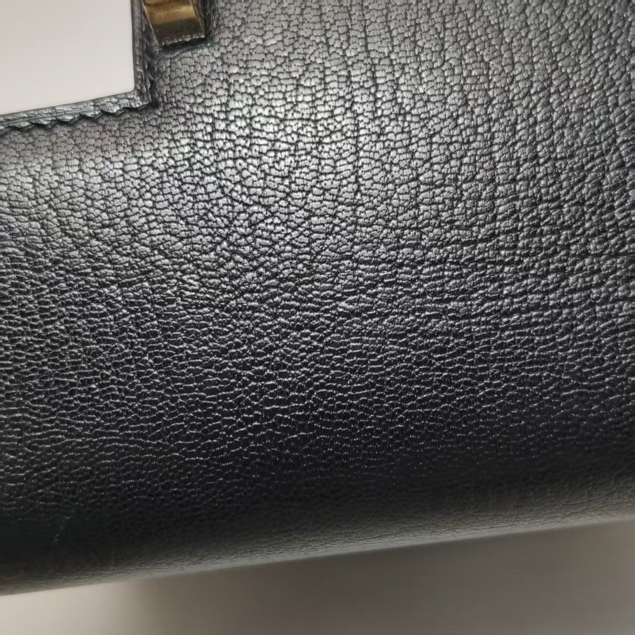 Hermes Verrou Mini 17 Chevre Mysore Black 89 Noir Permabrass Gold Hardware Auth