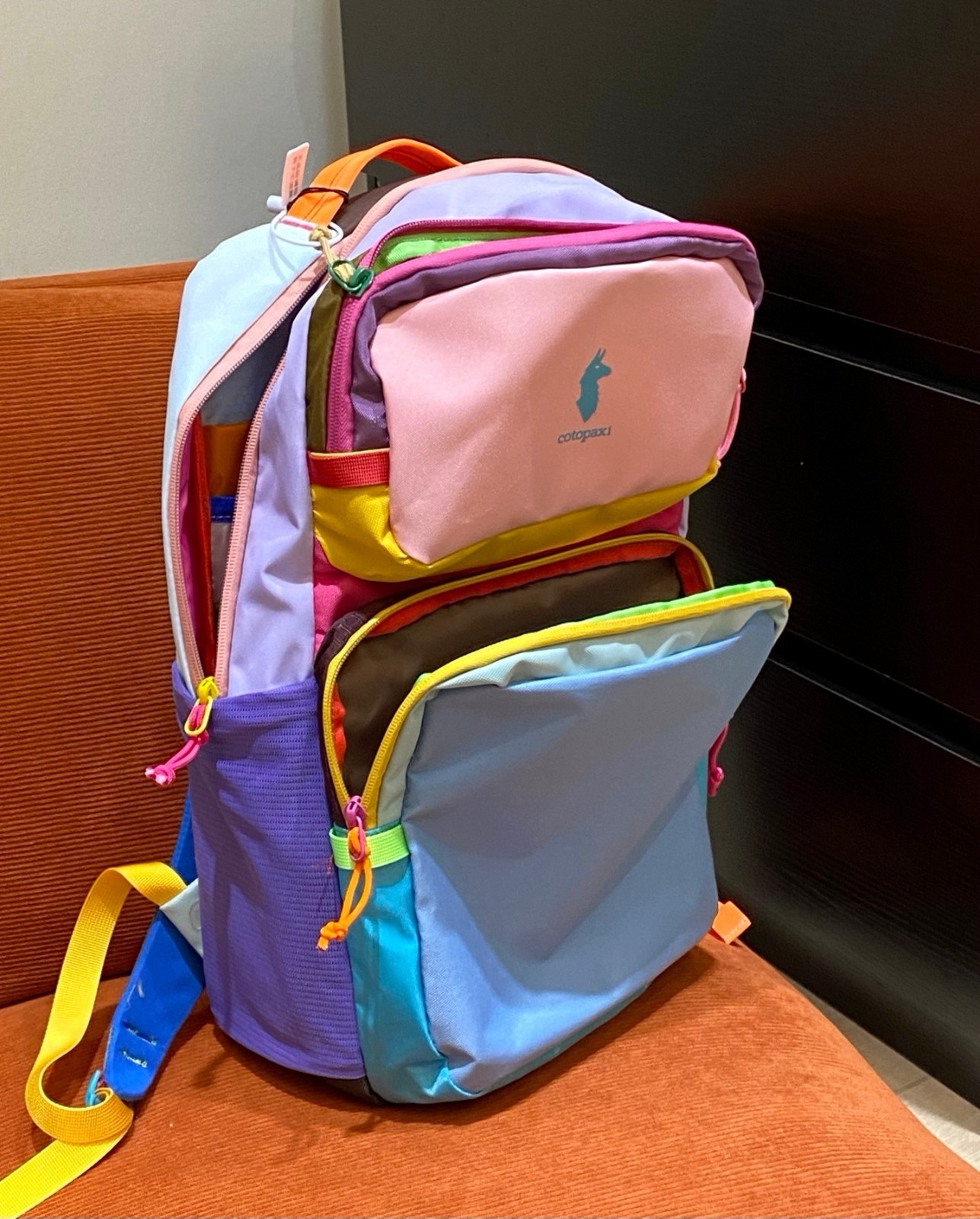 Cotopaxi Blue & Pink Dopamine Color-Block Alpaca Backpack 26x15x43cm
