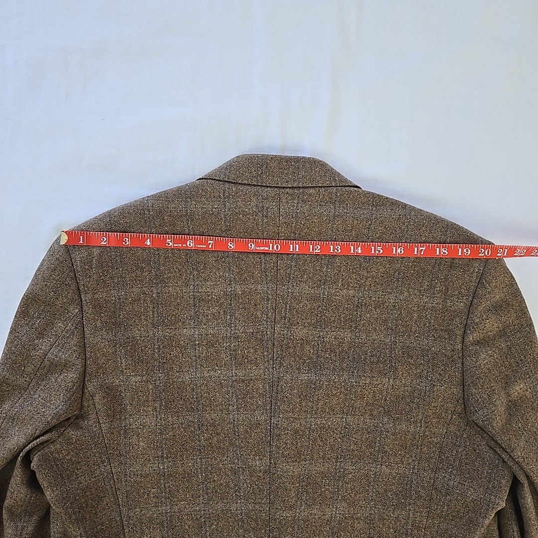 Canali Blue Label Wool Cashmere Blazer Tweed Jacket Window Pane EU 58 L US 46