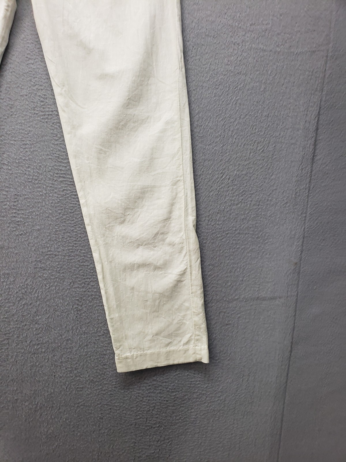 H&M Men Chino Pant 30 White Slim Fit Flat Front Mid Rise Preppy Casual Workwear