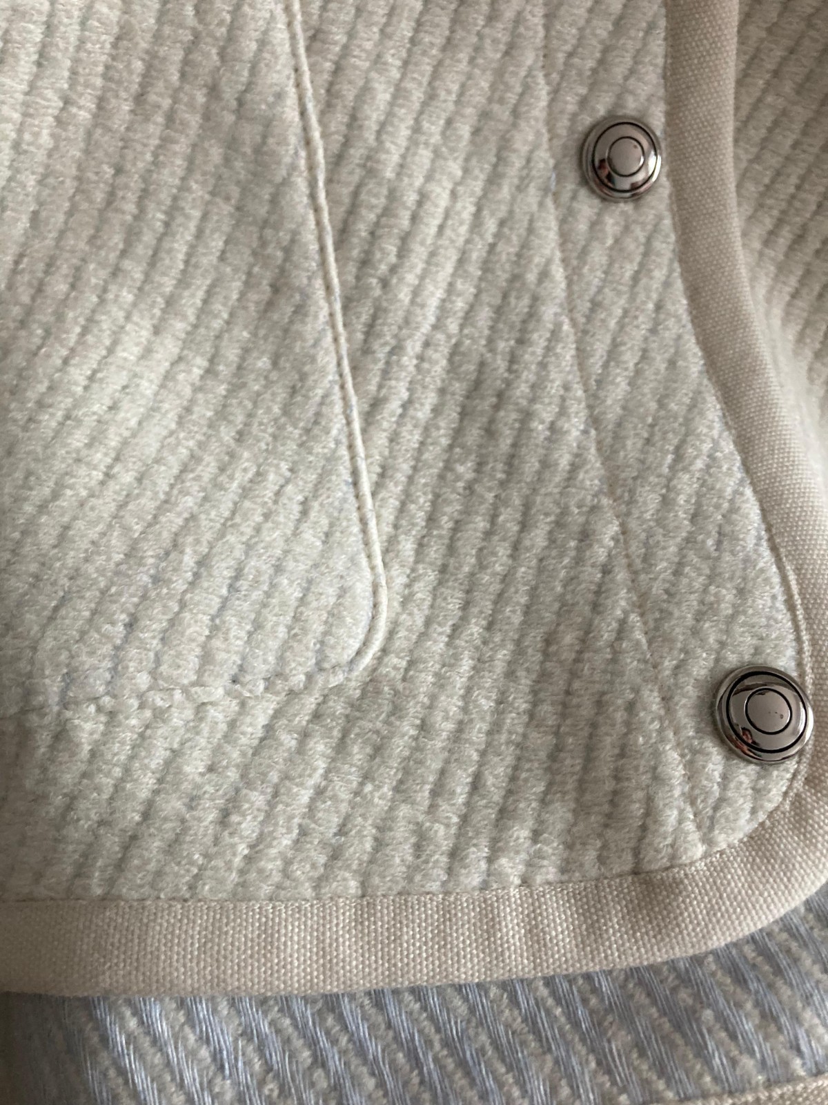 Loro Piana US/M – IT/44 Cream Wool Textured Knit Jacket Italy New