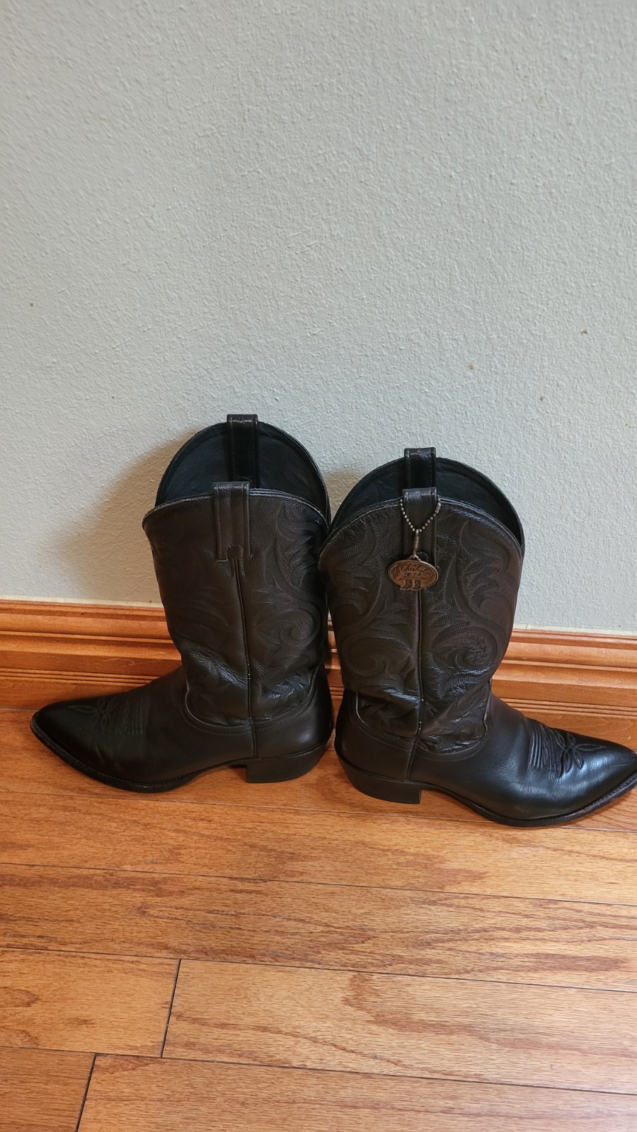 J. Chisholm Leather Cowboy Boots 520 Men’s Size 9.5D 76805 USA