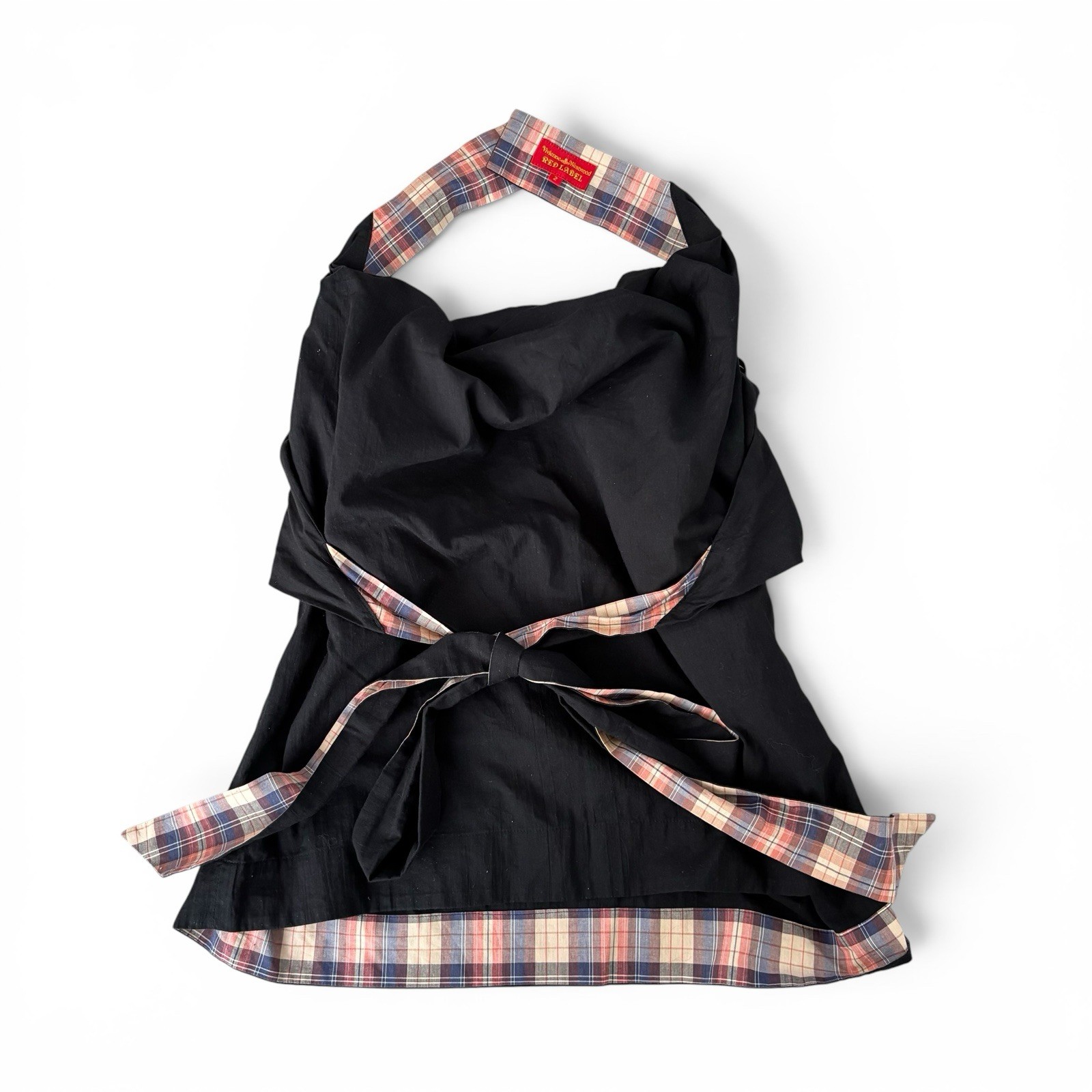 90s Vivienne Westwood Asymmetric Halter Top Tartan Check Vintage Archive Japan