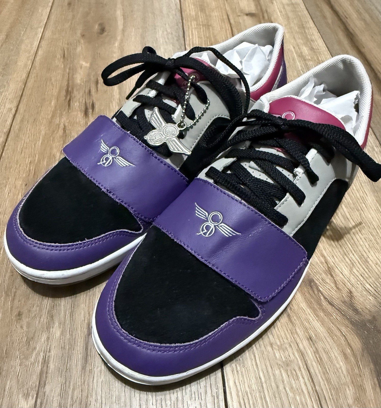 Creative Recreation Cesario Lo Leather Suede Sneaker Mens 9.5 Purple Pink Black