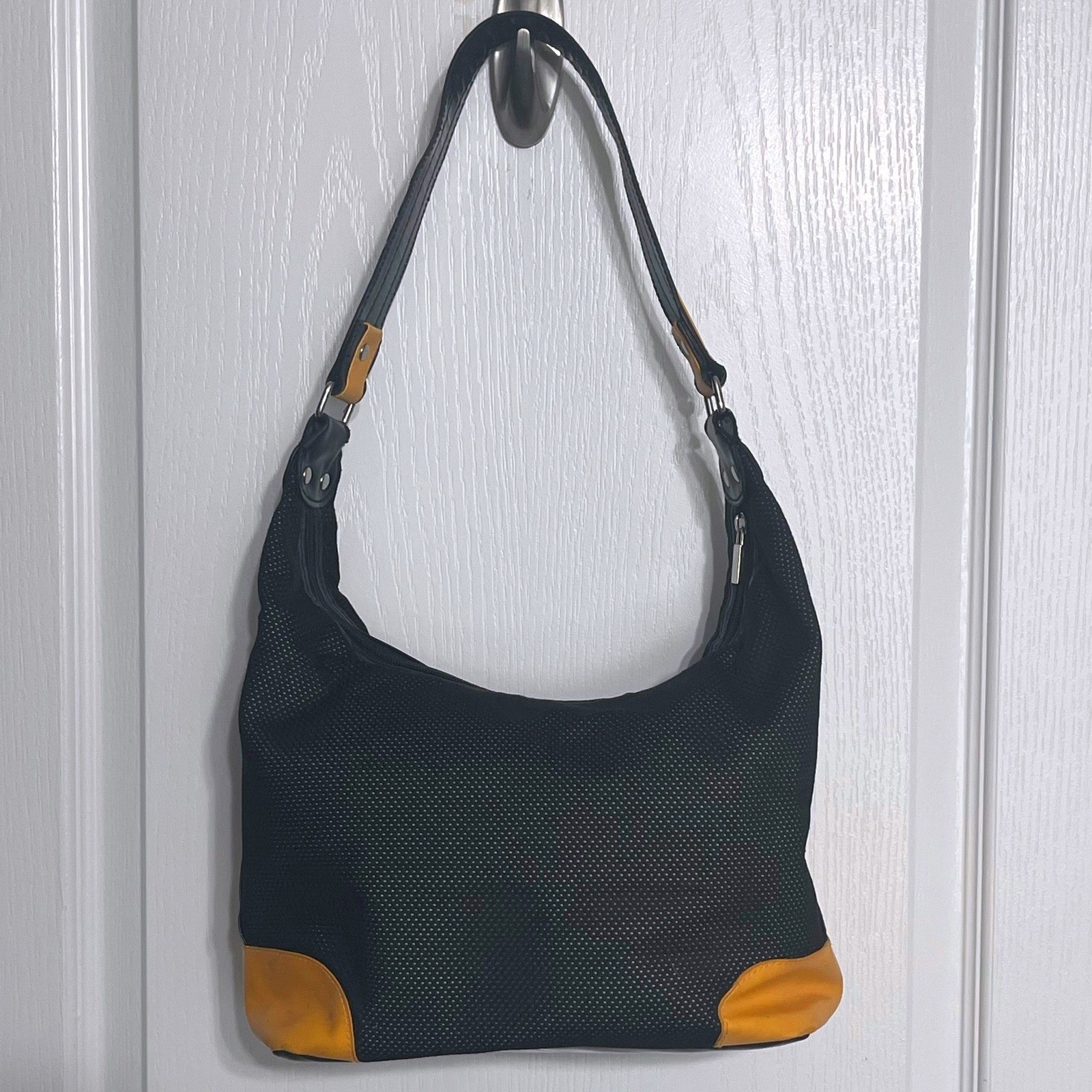 Pittsburgh Steelers NFL Littlearth MVF Mesh Hobo Shoulder Bag Black Yellow Purse