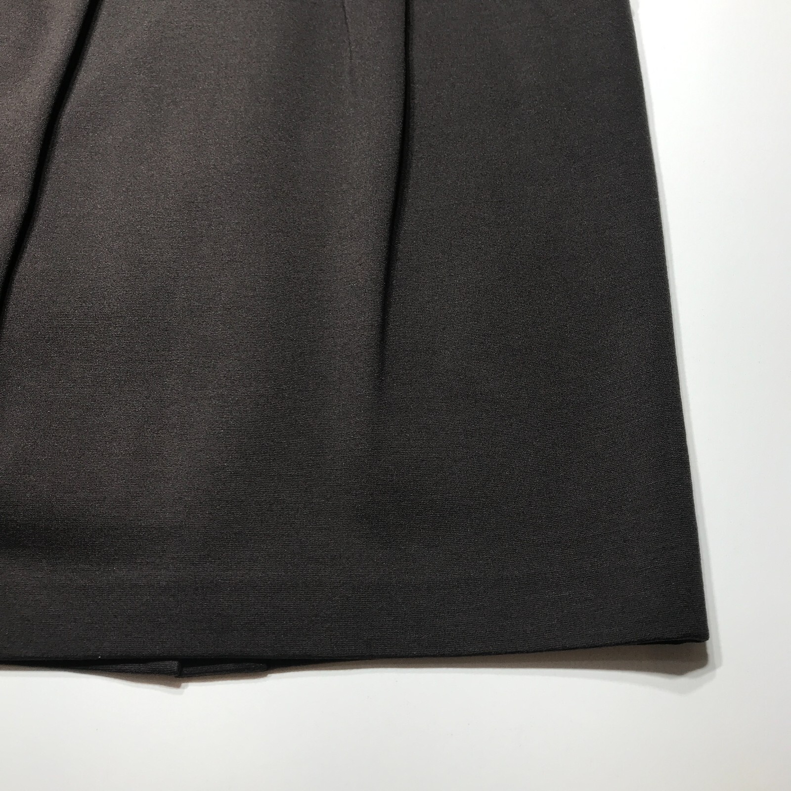 Premise Skirt Womens Size 4 Brown Ponte Pleated Button Tab Waist Pockets Career
