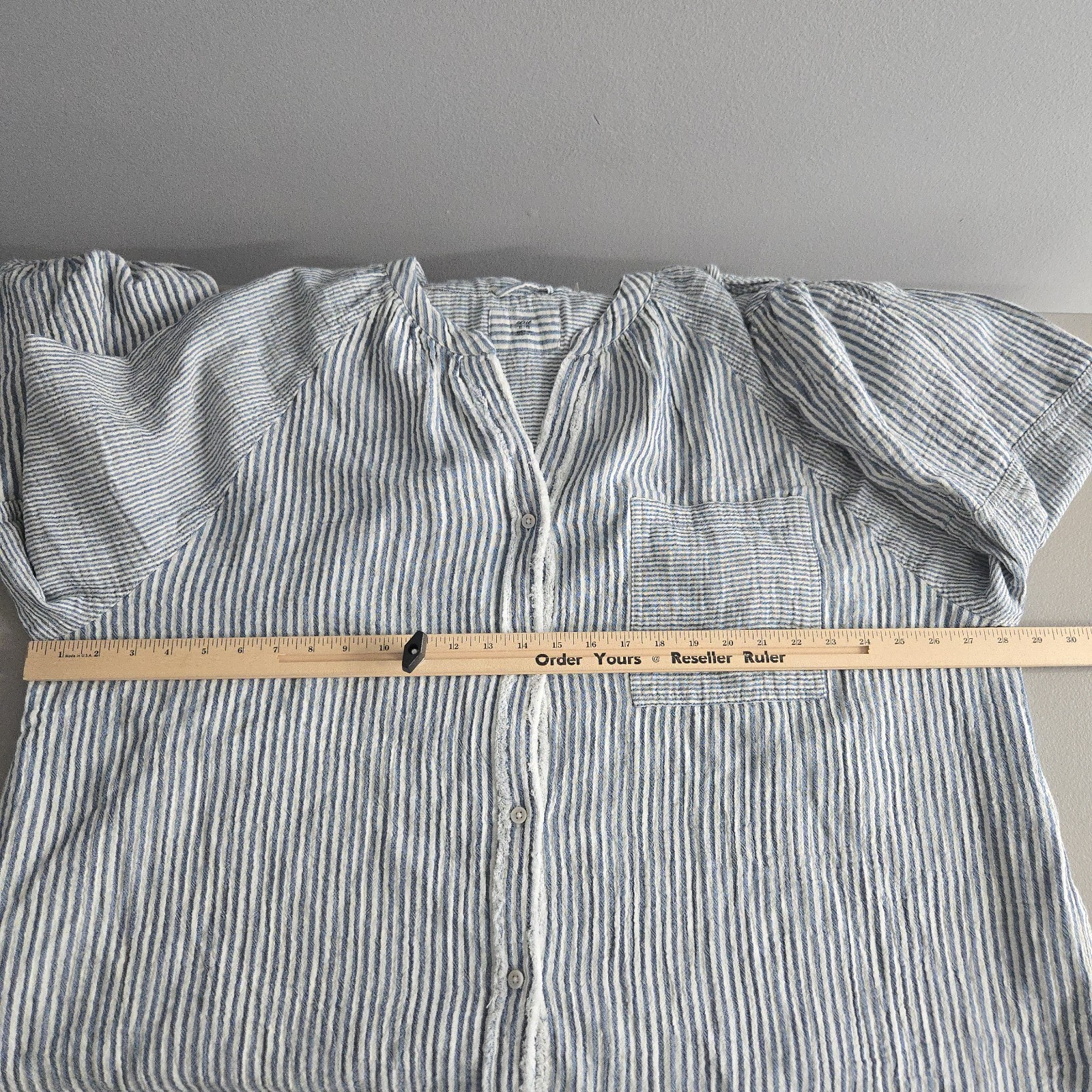 Aerie Women’s 100% Cotton Button Up Blouse Striped XL