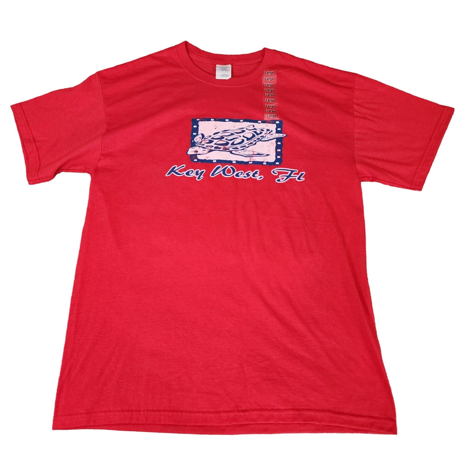 Glldan T-Shirt Unisex Large Red Key West, FL Dry Blend NWOT