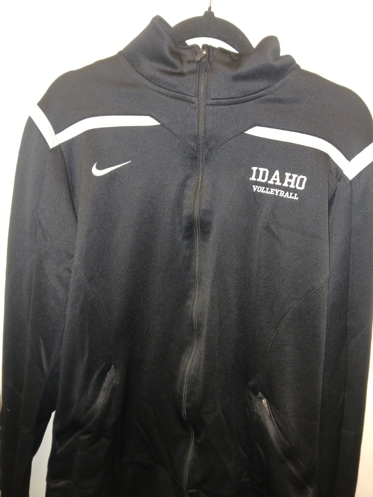 Vintage Nike Dri-FIT Track Jacket Black Idaho Volleyball Women’s Size L LT