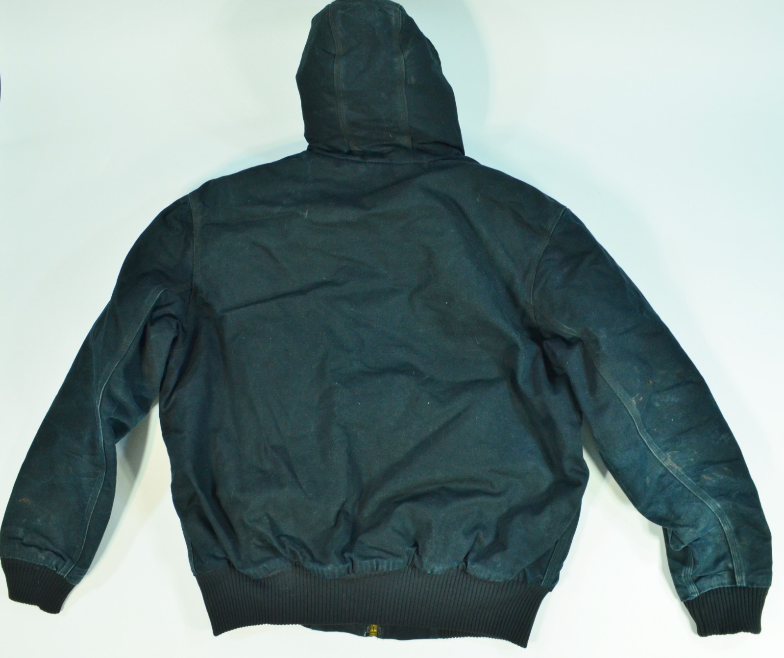 Carhartt Black Loose Fit 0J0140-M Quilted Faded Canvas Jacket J140 Size Large
