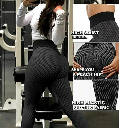 Women High Waist Anti-Cellulite Push Up Yoga Pants Sports Gym Tik Tok Leggings
