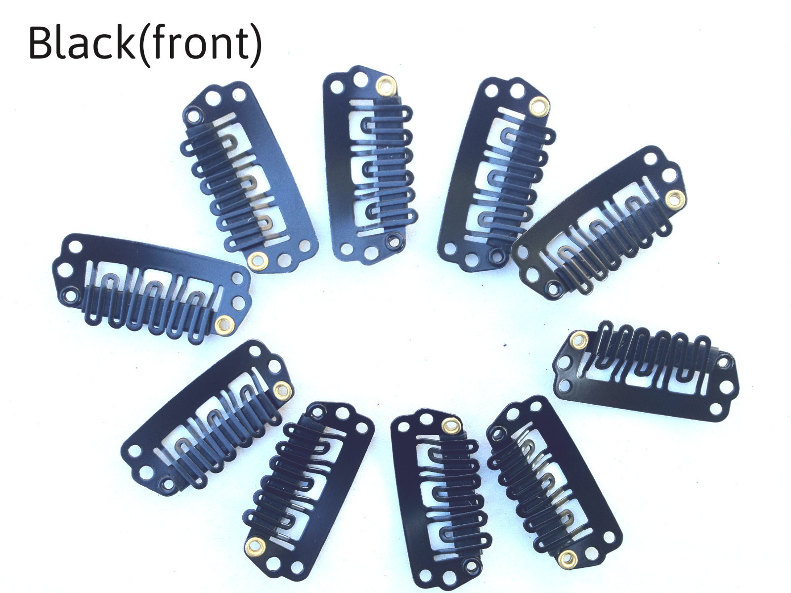 20 High Quality Snap Clips for Wig/Hair Extensions Metal U-Shape Pins 5 Colors