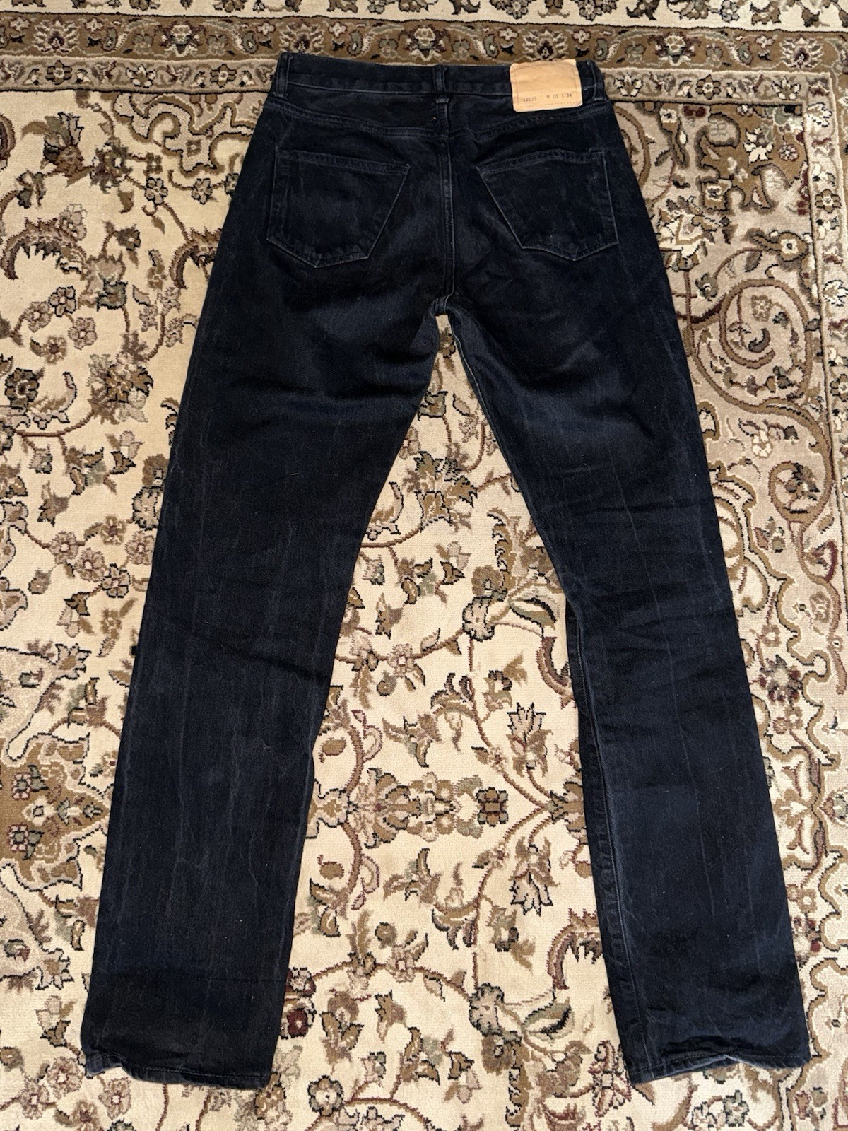 Buck Mason ford standard 12.75 oz Japanese Black Denim Mens fits 29×32 Faded