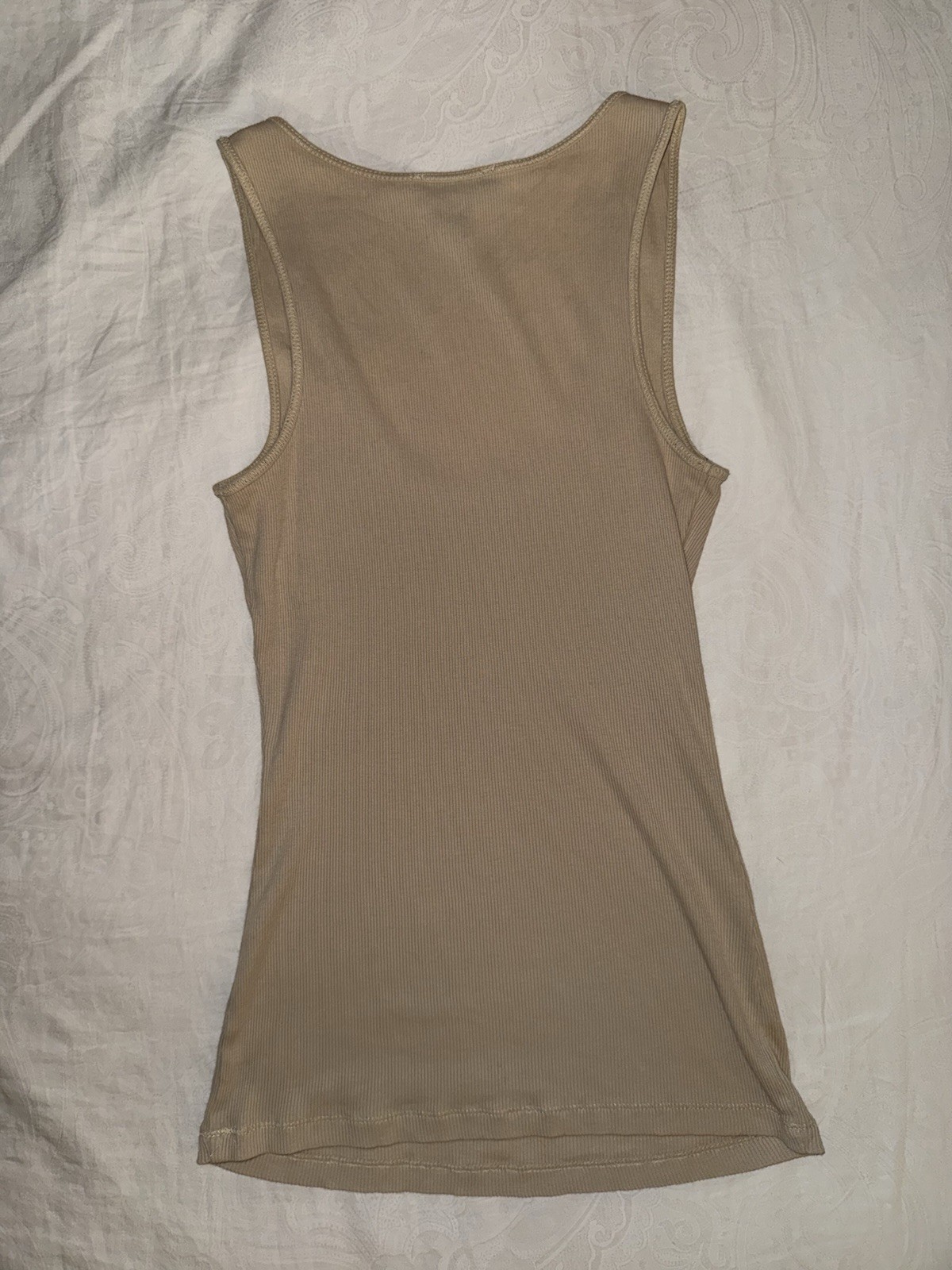 Tan Y2K Rhinestone Tank Top