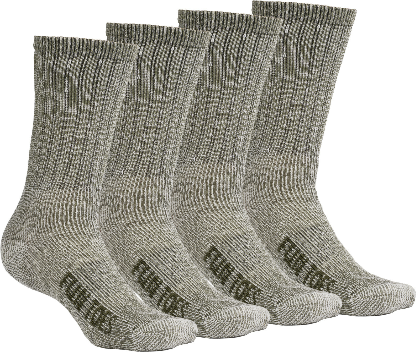 FUN TOES Men’s and Kids 70% Merino Wool Crew Socks 4 Pack Midweight Arch Support