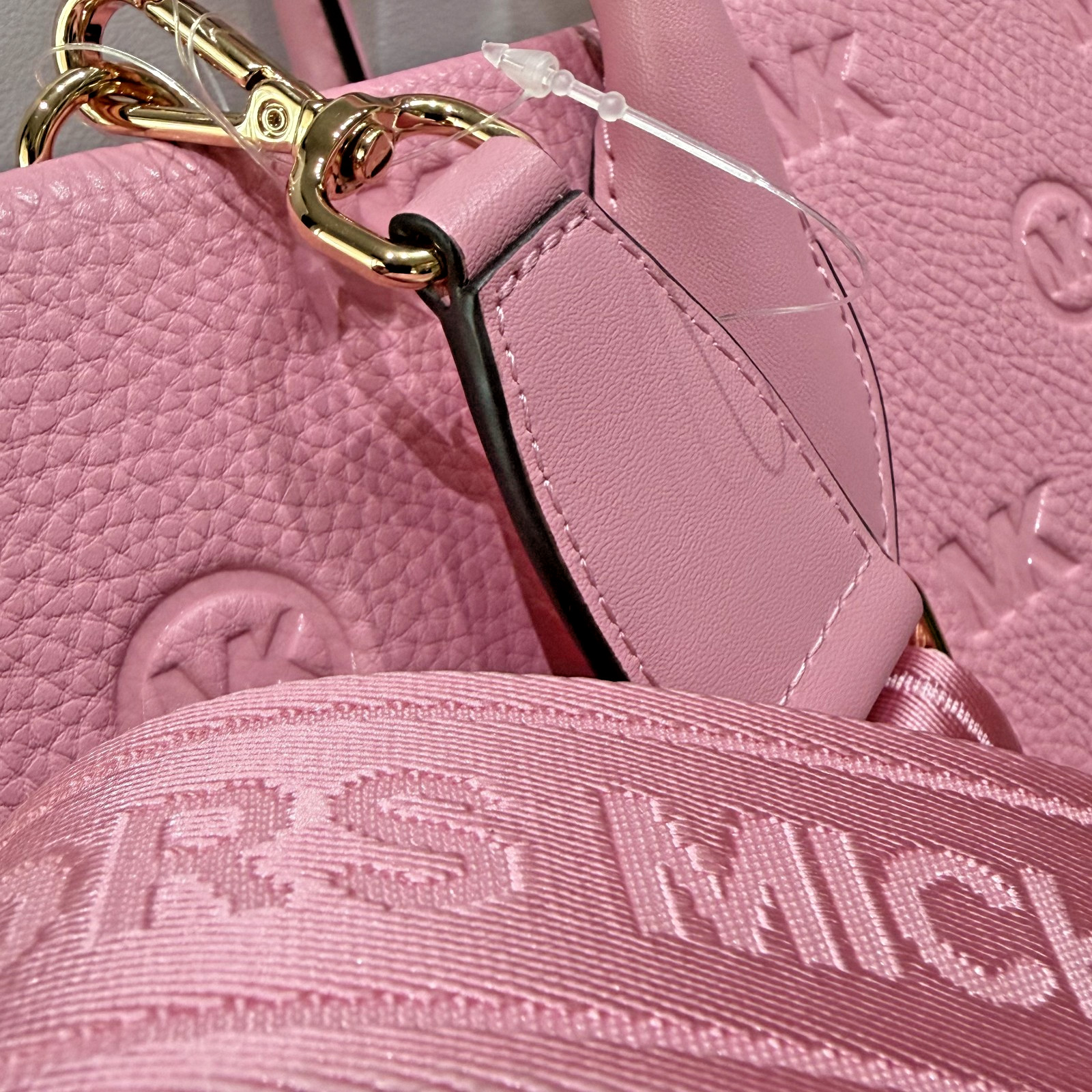Michael Kors Mirella Medium Top Zip Satchel Powder Pink Carnation