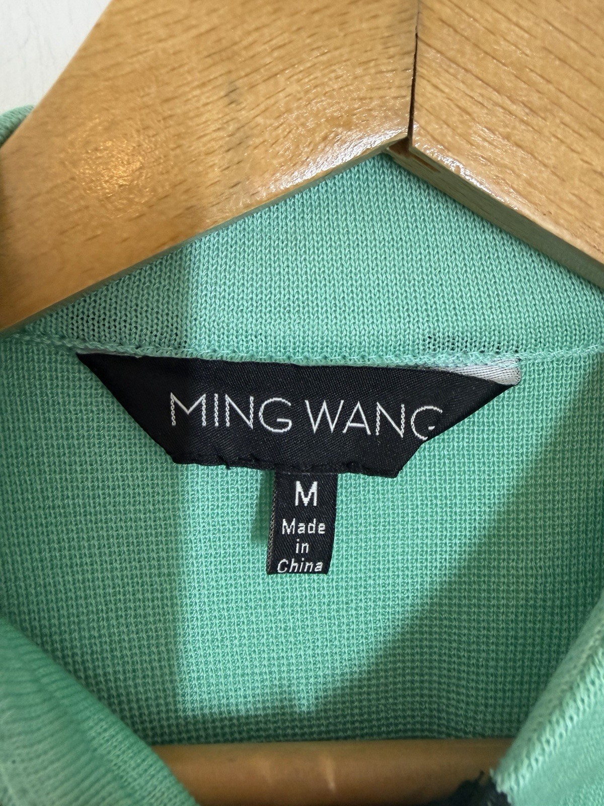 Ming Wang Cardigan Jacket Size Medium Stripe White Black Purple Green 3/4 Sleeve