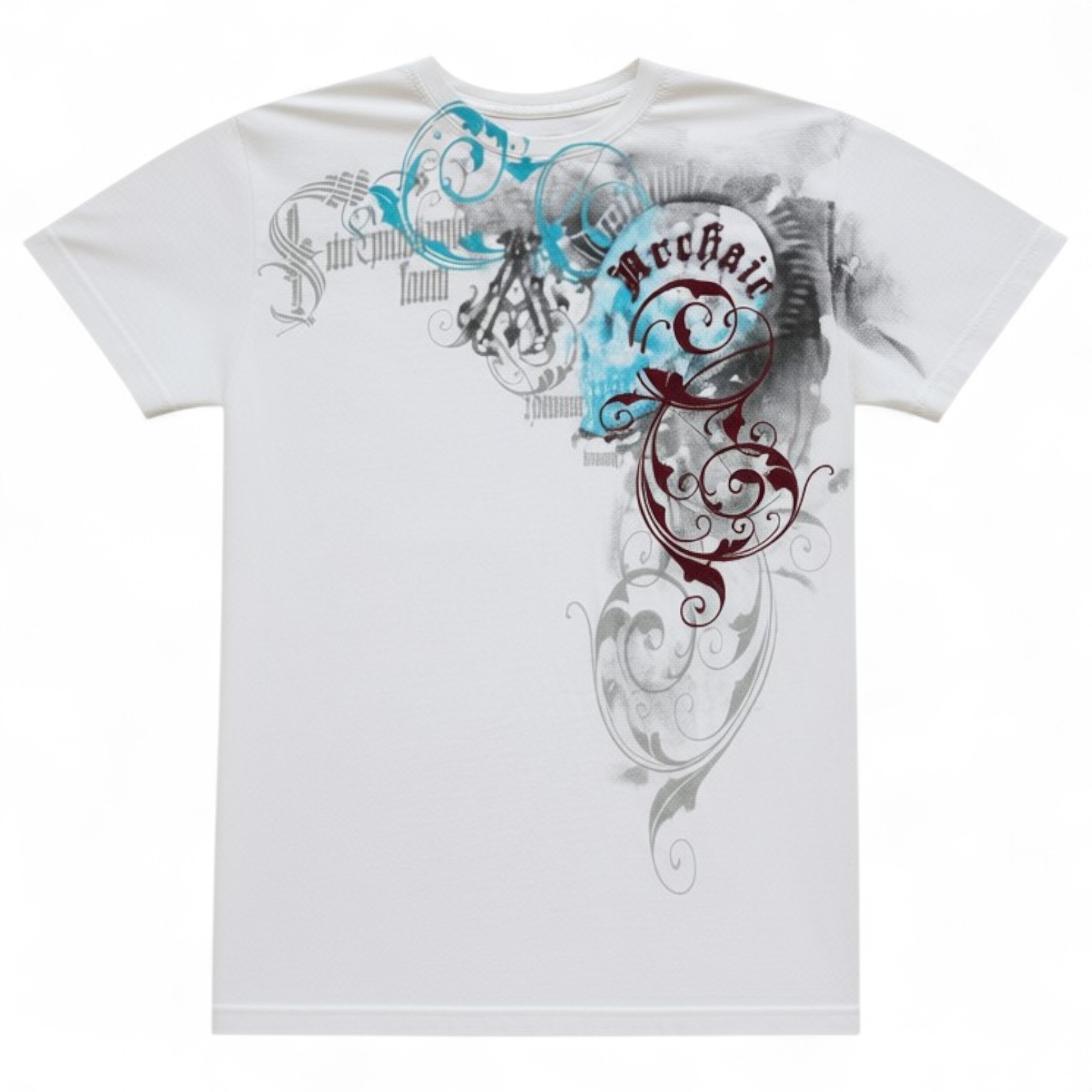 New Men’s White Archaic MMA Biker Tattoo Y2K T-Shirt Tee S-M