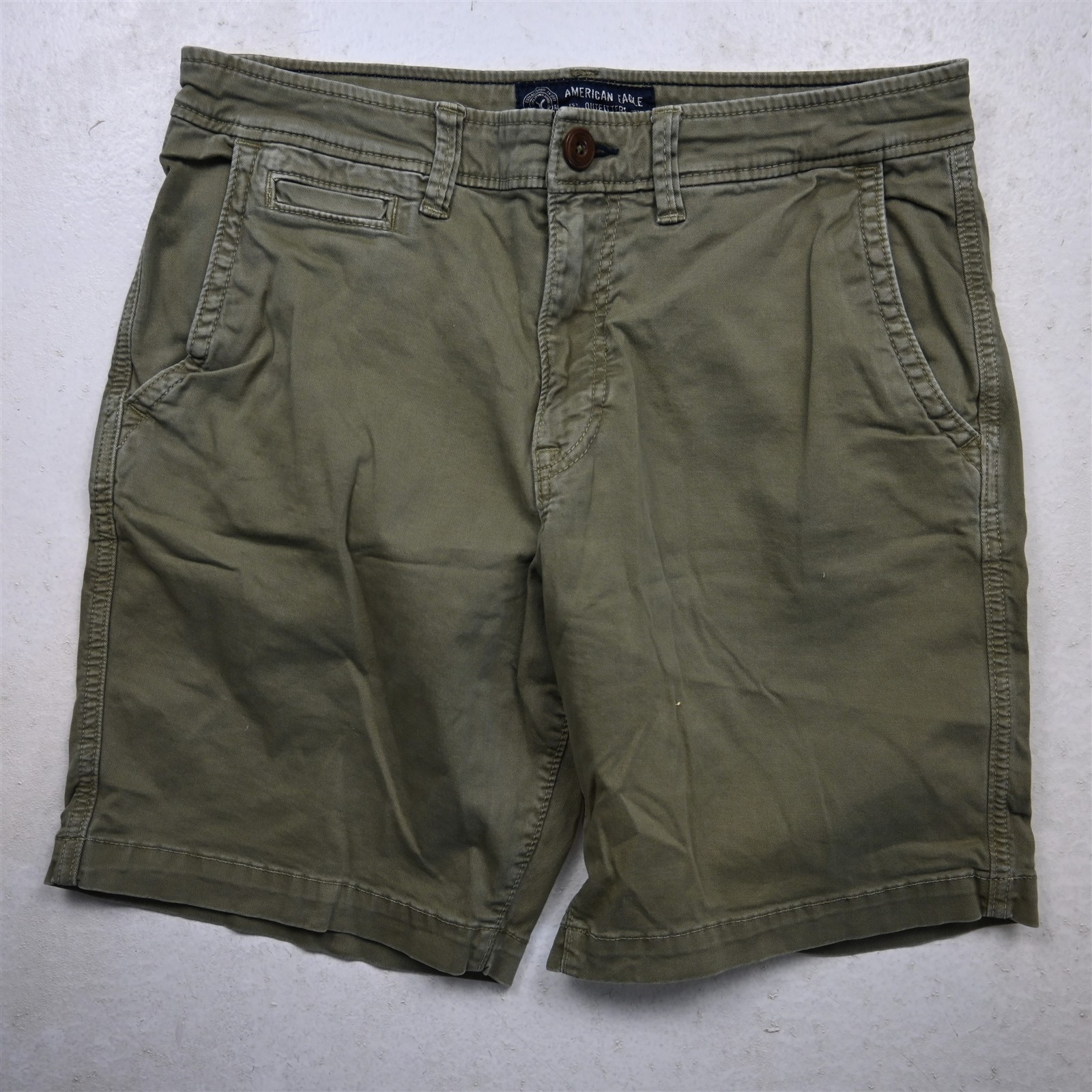 American Eagle 32×8.75″ Green Active Flex Classic Chino Mens Shorts