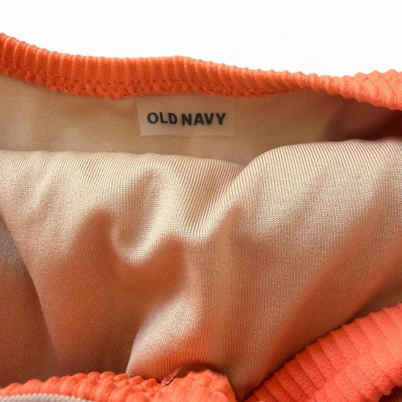 NWT Old Navy Women’s One-Piece Swimsuit Ribbed Cut-Out Orange Size XS